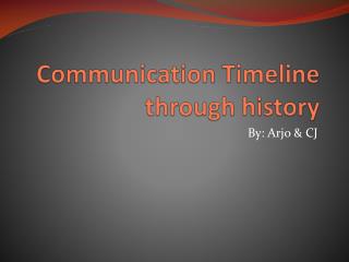 Communication Timeline through history