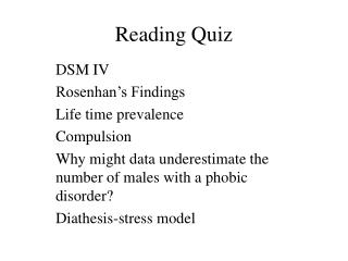 Reading Quiz
