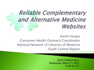 Reliable Complementary and Alternative Medicine Websites