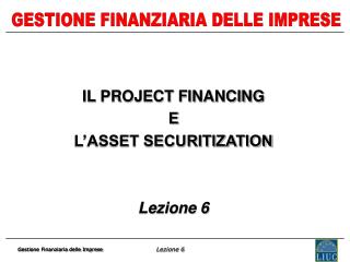 Gestione Finanziaria delle Imprese