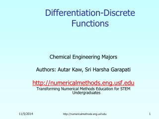 Differentiation-Discrete Functions