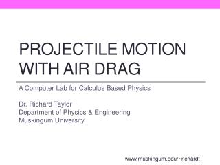 Projectile Motion with air drag