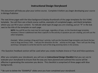 Instructional Design Storyboard