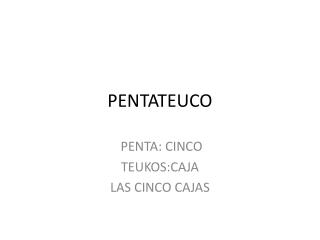 PENTATEUCO