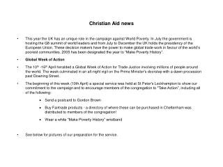 Christian Aid news