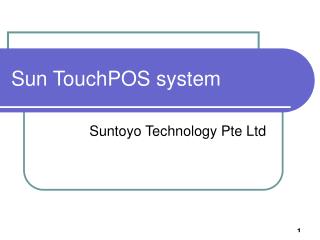 Sun TouchPOS system