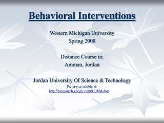 Behavioral Interventions