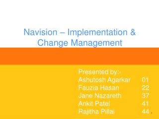 Navision – Implementation &amp; Change Management