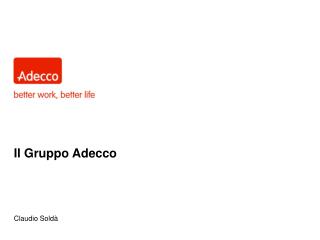 Il Gruppo Adecco