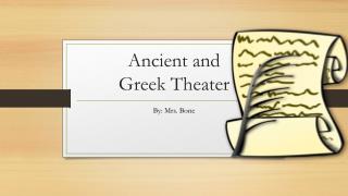 Ancient and G reek Theater