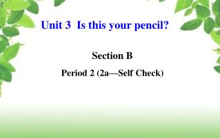 Section B Period 2 (2a—Self Check)