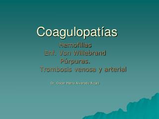 Coagulopatías