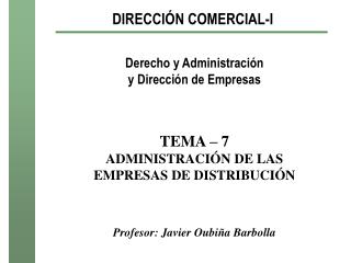 DIRECCIÓN COMERCIAL-I