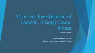 Structure Investigation of Fam20C, A Golgi Casein Kinase