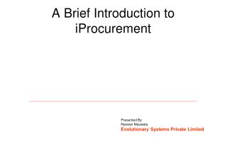 A Brief Introduction to iProcurement