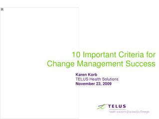 10 Important Criteria for Change Management Success