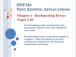 OST164 Text Editing Applications