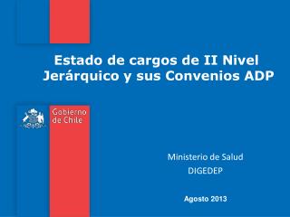 Estado de cargos de II Nivel Jerárquico y sus Convenios ADP