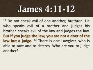 James 4:11-12