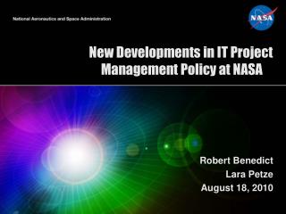 New Developments in IT Project Management Policy at NASA