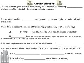 Urban Geography