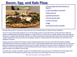 Bacon, Egg, and Kale Pizza