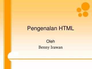 Pengenalan HTML