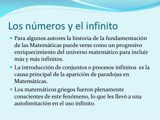 Los números y el infinito