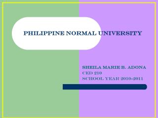 Philippine normal university