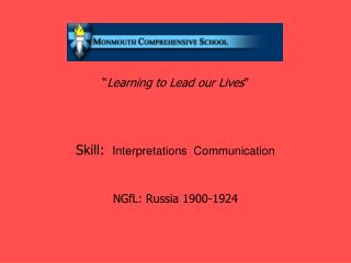 “ Learning to Lead our Lives ”