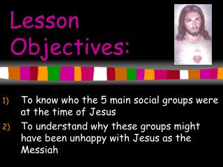 Lesson Objectives: