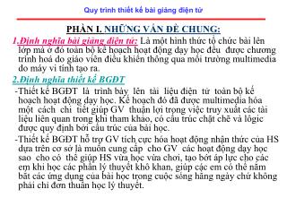 Quy trình thiết kế bài giảng điện tử