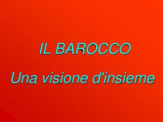 IL BAROCCO