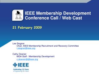 IEEE Membership Development Conference Call / Web Cast