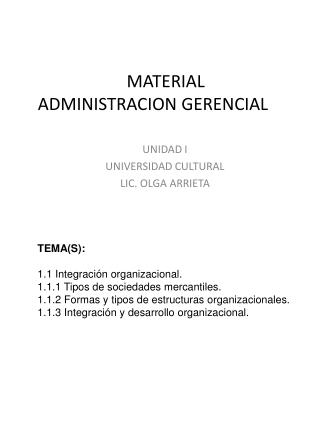 MATERIAL ADMINISTRACION GERENCIAL