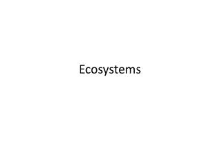 Ecosystems