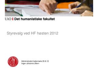 Styrevalg ved HF høsten 2012