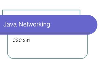 Java Networking