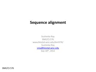 Sequence alignment