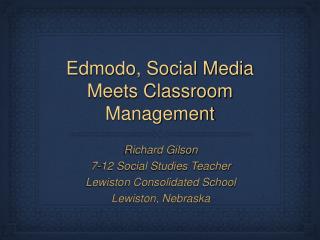 Edmodo, Social Media Meets Classroom Management