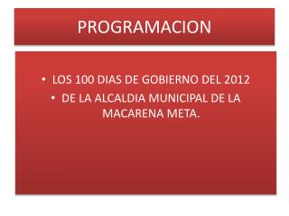 PROGRAMACION