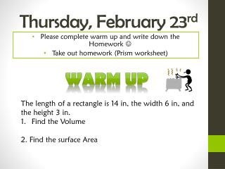 Thursday, February 23 rd