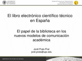 El libro electrónico científico técnico en España