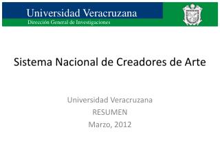 Sistema Nacional de Creadores de Arte