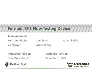 Formula SAE Flow Testing Device