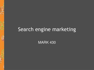 Search engine marketing