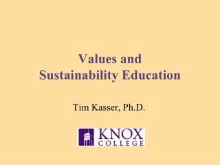 Values and Sustainability Education