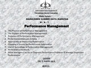 UNIVERSITAS TRISAKTI PROGRAM PASCA SARJANA