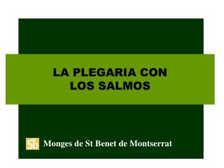 LA PLEGARIA CON LOS SALMOS