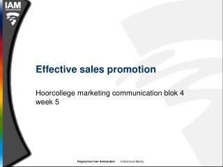 Effective sales promotion